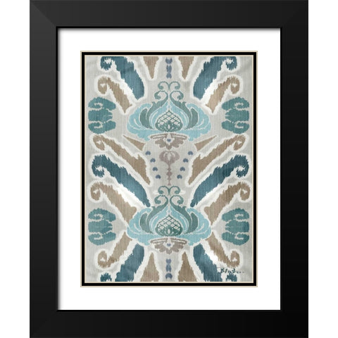 A Touch of Flourish with Border II Black Modern Wood Framed Art Print with Double Matting by Pinto, Patricia
