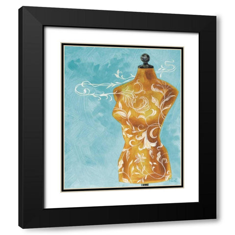 Dressmakers Assistant II Black Modern Wood Framed Art Print with Double Matting by Urban Pearl Collection, Llc