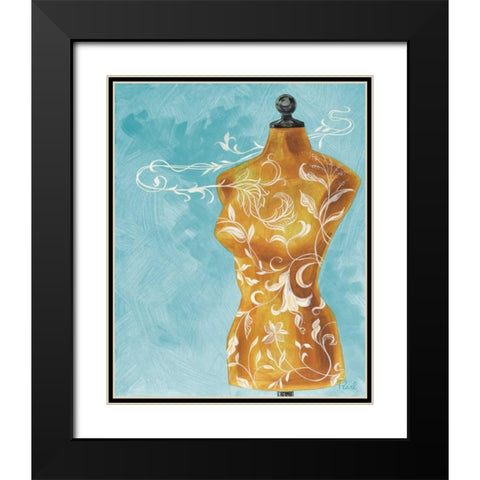 Dressmakers Assistant II Black Modern Wood Framed Art Print with Double Matting by Urban Pearl Collection, Llc