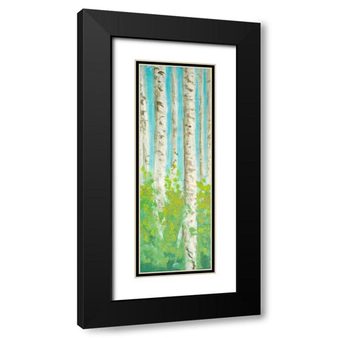 Vibrant Birchwood I Black Modern Wood Framed Art Print with Double Matting by Johnson, Walt