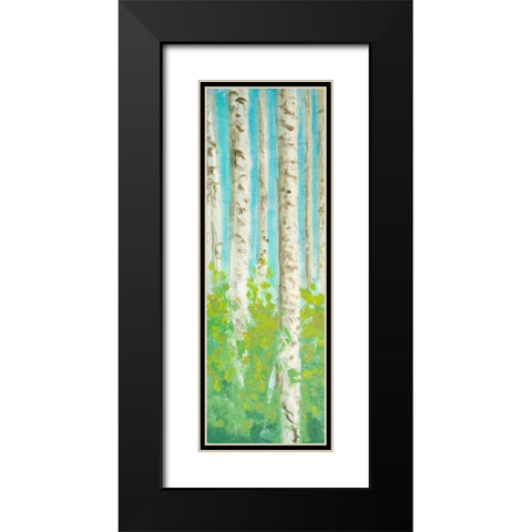 Vibrant Birchwood I Black Modern Wood Framed Art Print with Double Matting by Johnson, Walt