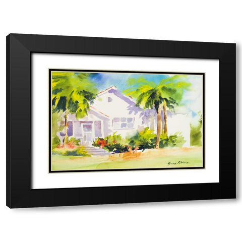 Beach Cottage I Black Modern Wood Framed Art Print with Double Matting by Slivka, Jane