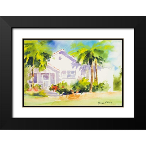 Beach Cottage I Black Modern Wood Framed Art Print with Double Matting by Slivka, Jane