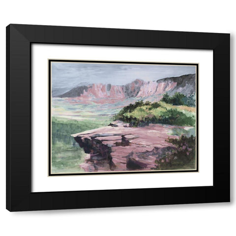 Quiet Colorful View Black Modern Wood Framed Art Print with Double Matting by Slivka, Jane