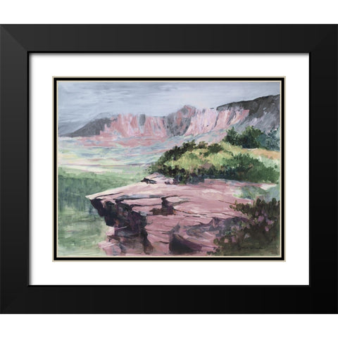 Quiet Colorful View Black Modern Wood Framed Art Print with Double Matting by Slivka, Jane