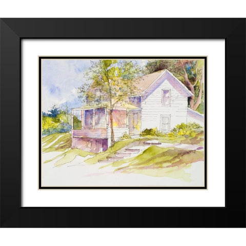 Colorful View Black Modern Wood Framed Art Print with Double Matting by Slivka, Jane