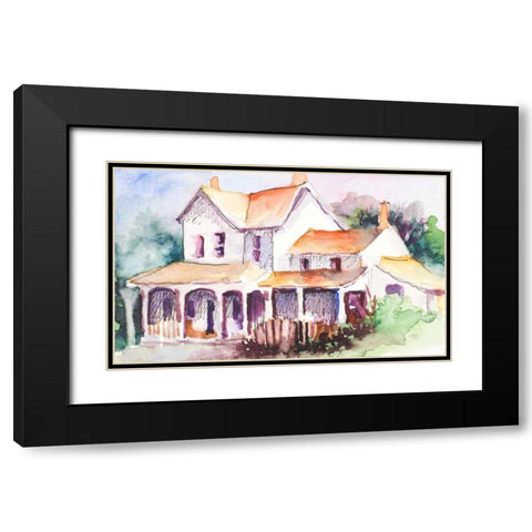 Cozy Cottage I Black Modern Wood Framed Art Print with Double Matting by Slivka, Jane