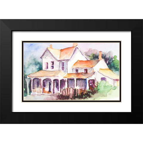Cozy Cottage I Black Modern Wood Framed Art Print with Double Matting by Slivka, Jane