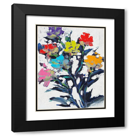 Graceful Neon Black Modern Wood Framed Art Print with Double Matting by Slivka, Jane