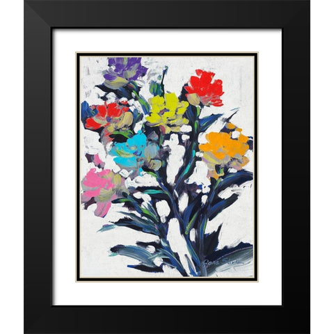 Graceful Neon Black Modern Wood Framed Art Print with Double Matting by Slivka, Jane
