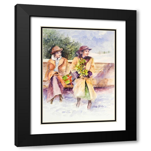 Holiday Spirit Black Modern Wood Framed Art Print with Double Matting by Slivka, Jane
