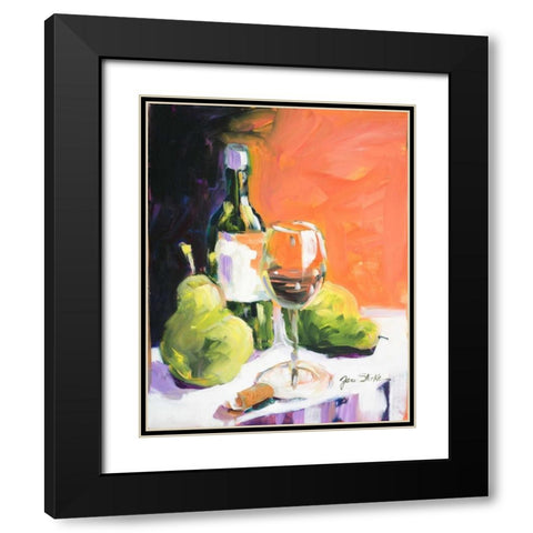 Pear Wine Black Modern Wood Framed Art Print with Double Matting by Slivka, Jane