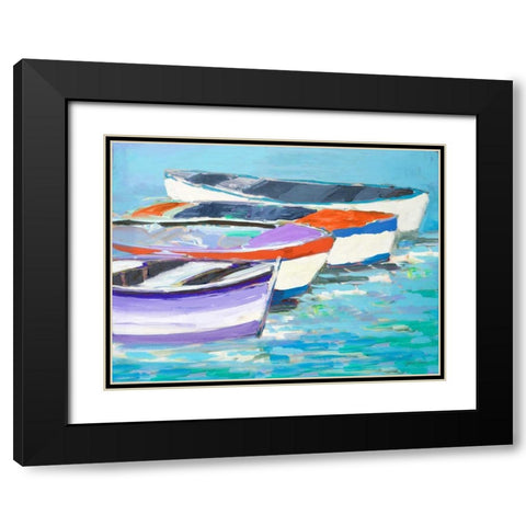 Keep Rowing Black Modern Wood Framed Art Print with Double Matting by Slivka, Jane