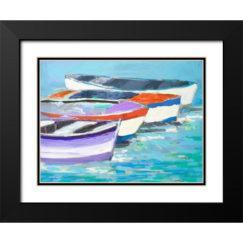 Keep Rowing Black Modern Wood Framed Art Print with Double Matting by Slivka, Jane