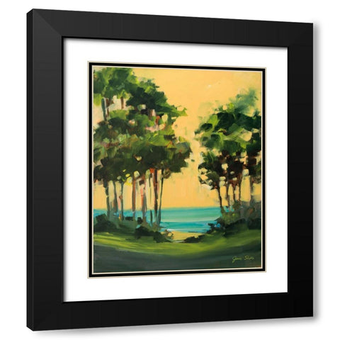 Toward the Shore Black Modern Wood Framed Art Print with Double Matting by Slivka, Jane