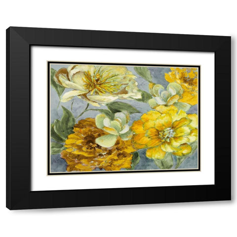 Savvy with Yellow Succulents Black Modern Wood Framed Art Print with Double Matting by Loreth, Lanie