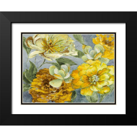 Savvy with Yellow Succulents Black Modern Wood Framed Art Print with Double Matting by Loreth, Lanie