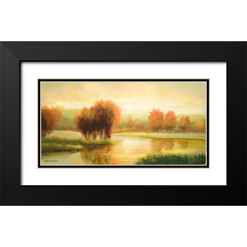 Natures Glow II Black Modern Wood Framed Art Print with Double Matting by Marcon, Michael