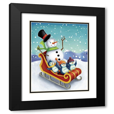 Oh the Joy III Black Modern Wood Framed Art Print with Double Matting by Josefina