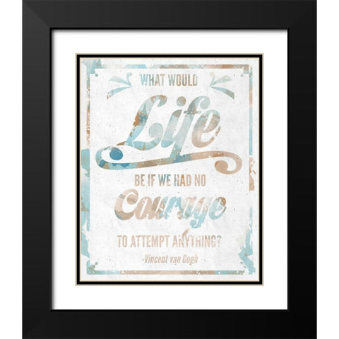 Never Fail II Black Modern Wood Framed Art Print with Double Matting by SD Graphics Studio