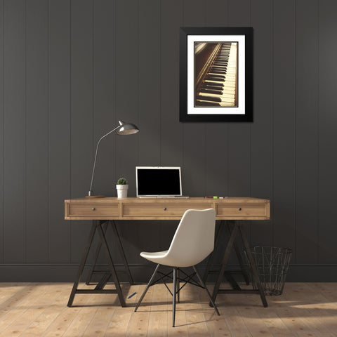 Play it Again Black Modern Wood Framed Art Print with Double Matting by Bryant, Susan