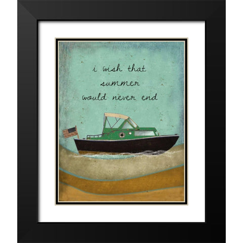 Wish Summer Would Never End Black Modern Wood Framed Art Print with Double Matting by Albert, Beth