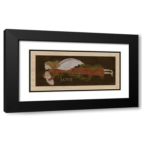 Angel Love Black Modern Wood Framed Art Print with Double Matting by Albert, Beth