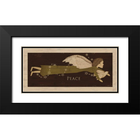 Angel Peace Black Modern Wood Framed Art Print with Double Matting by Albert, Beth