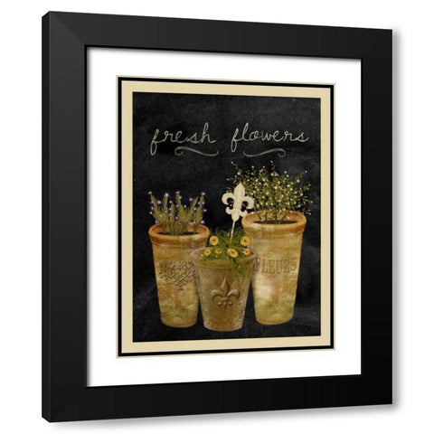 Fresh Flowers I Black Modern Wood Framed Art Print with Double Matting by Albert, Beth
