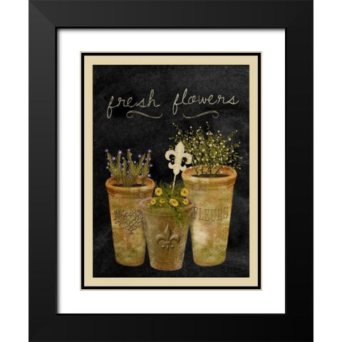 Fresh Flowers I Black Modern Wood Framed Art Print with Double Matting by Albert, Beth