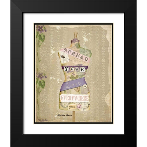 Spread Your Love Black Modern Wood Framed Art Print with Double Matting by Albert, Beth