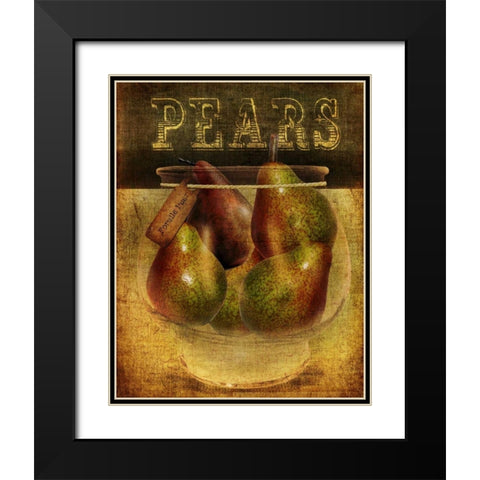 Pears Black Modern Wood Framed Art Print with Double Matting by Albert, Beth