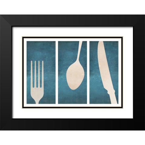 Flatware II Black Modern Wood Framed Art Print with Double Matting by Drotz, Dallas
