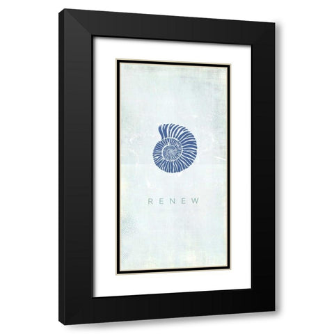 Seashell Renew Black Modern Wood Framed Art Print with Double Matting by Drotz, Dallas