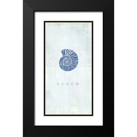 Seashell Renew Black Modern Wood Framed Art Print with Double Matting by Drotz, Dallas