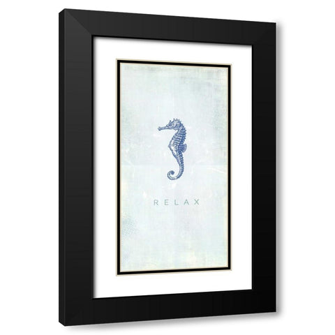 Seashell Relax Black Modern Wood Framed Art Print with Double Matting by Drotz, Dallas