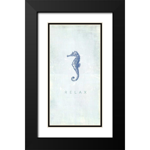 Seashell Relax Black Modern Wood Framed Art Print with Double Matting by Drotz, Dallas