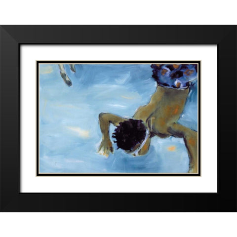 Diving for Quarters Black Modern Wood Framed Art Print with Double Matting by Hoffman, Kate