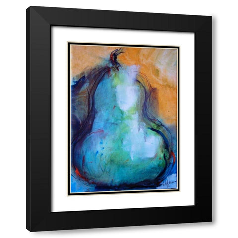 Pear Black Modern Wood Framed Art Print with Double Matting by Hoffman, Kate