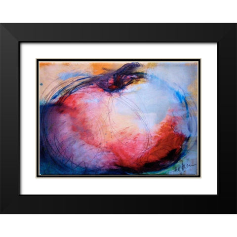 Apple Black Modern Wood Framed Art Print with Double Matting by Hoffman, Kate