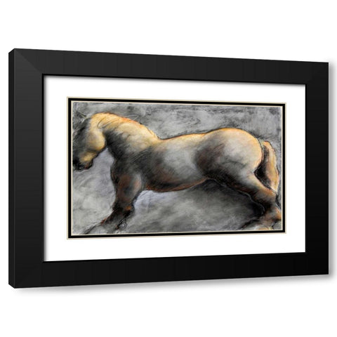 Dark Horse 2 Black Modern Wood Framed Art Print with Double Matting by Hoffman, Kate