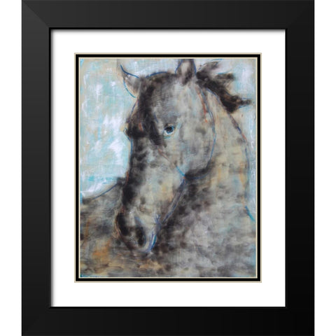 Smoke Black Modern Wood Framed Art Print with Double Matting by Hoffman, Kate