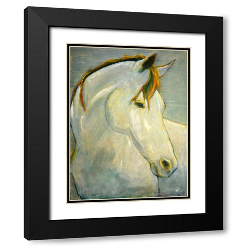 White Black Modern Wood Framed Art Print with Double Matting by Hoffman, Kate