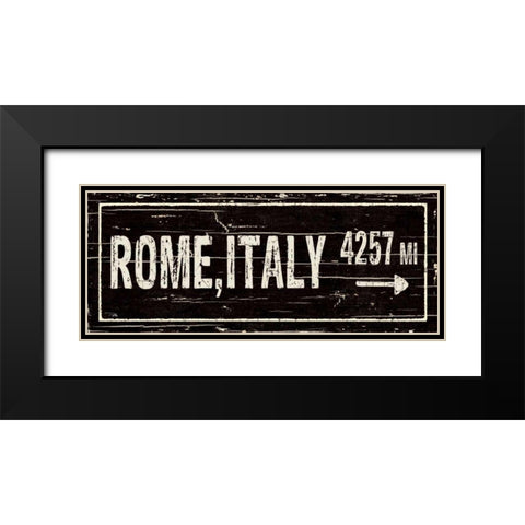 Destination Signs III Black Modern Wood Framed Art Print with Double Matting by Pela Studio