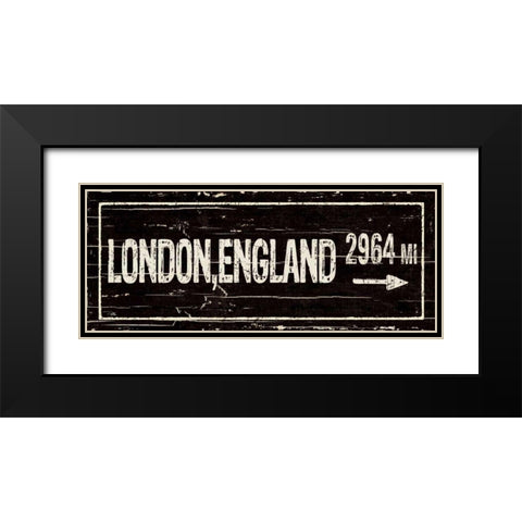 Destination Signs IV Black Modern Wood Framed Art Print with Double Matting by Pela Studio