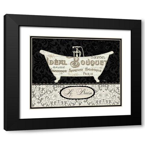 French Lace I Black Modern Wood Framed Art Print with Double Matting by Pela Studio