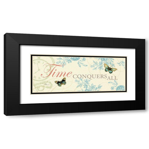 Time Flies II Black Modern Wood Framed Art Print with Double Matting by Pela Studio