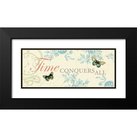 Time Flies II Black Modern Wood Framed Art Print with Double Matting by Pela Studio