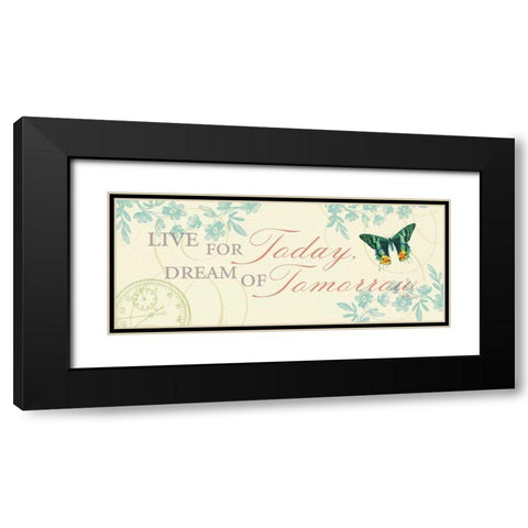 Time Flies III Black Modern Wood Framed Art Print with Double Matting by Pela Studio