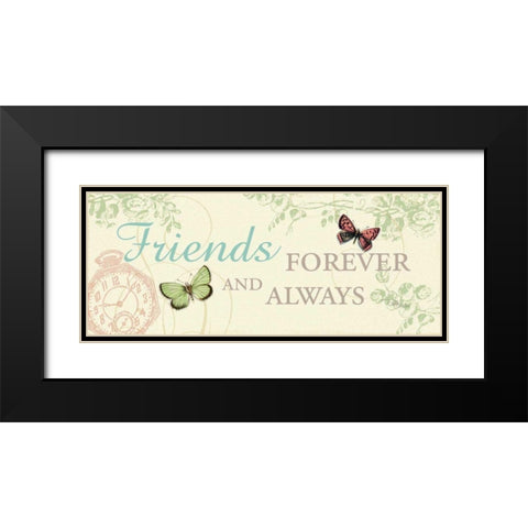 Time Flies IV Black Modern Wood Framed Art Print with Double Matting by Pela Studio